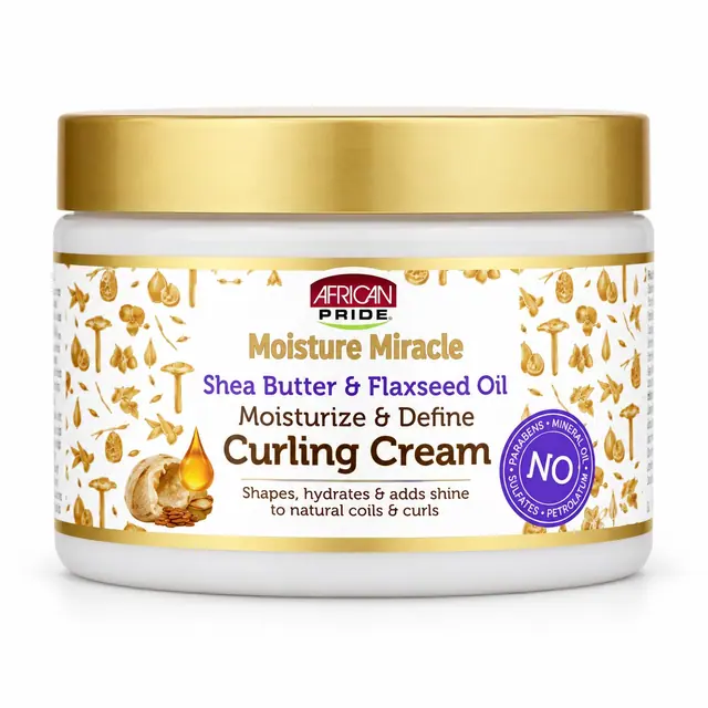 African Pride Moisture Miracle Shea Butter & Flaxseed Oil Curling Cream 340 gr 1