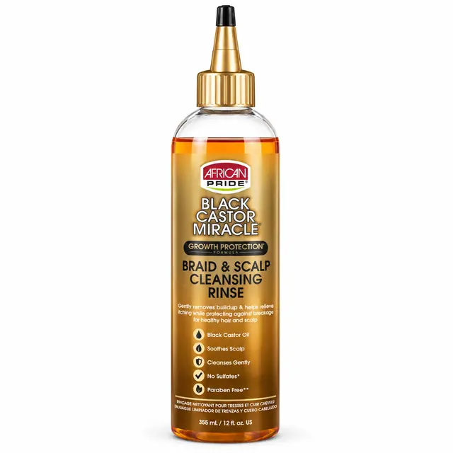 African Pride Black Castor Miracle Braid & Scalp Cleansing Rinse 355 ml