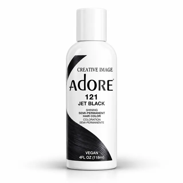 Adore Semi Permanent Hair Color 121 -Jet Black 118ml