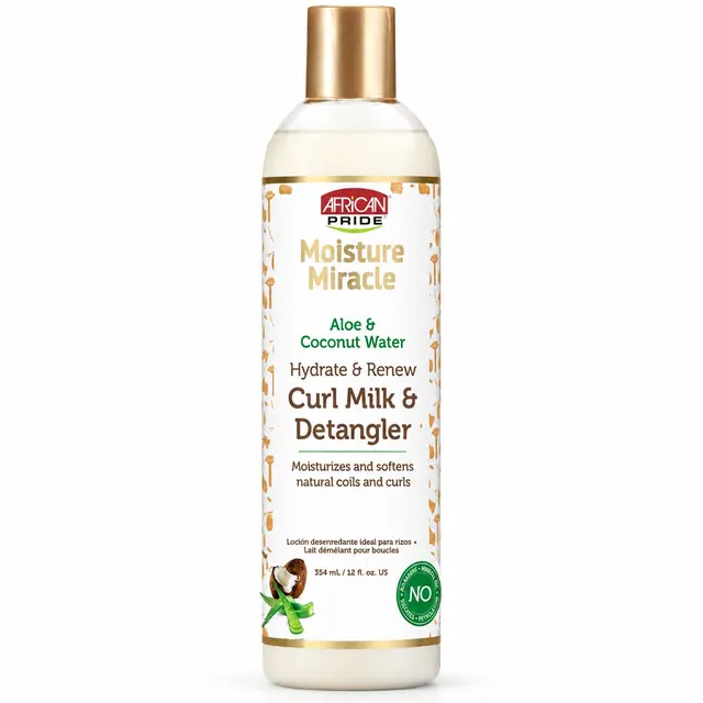 African Pride Aloe & Coconut Water Hydrate & Renew Curl Milk & Detangler 12 oz 1