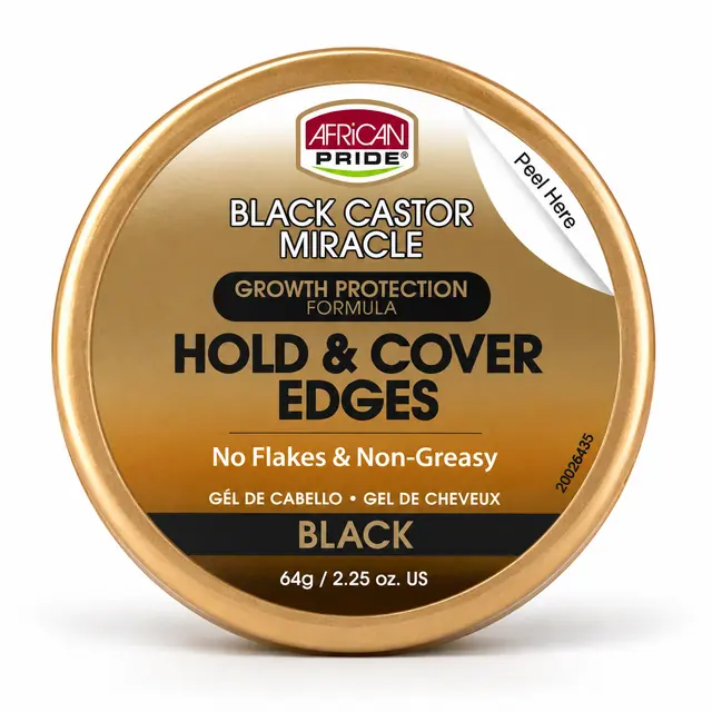 African Pride Black Castor Miracle Hold & Cover Edges 64 gr