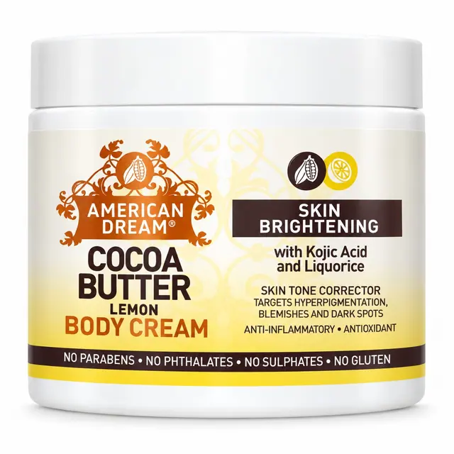 American Dream Cocoa Butter Lemon Cream With Kojic Acid & Liquorice - Brightening 500ml 1
