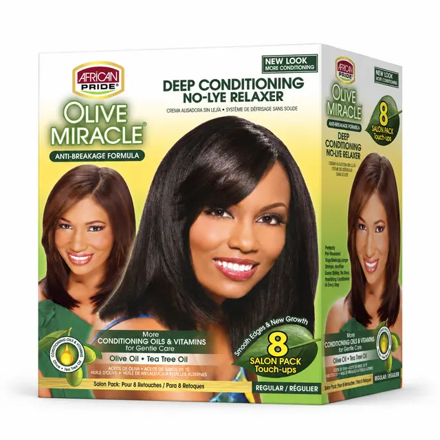 African Pride Olive Miracle 8 Touch-Up Relaxer Kit Regular 1