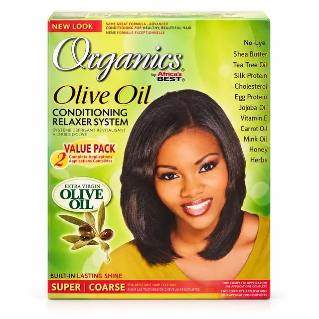 Africa's Best Organics Olive Oil Conditioning Relaxer System -twin Pack Super