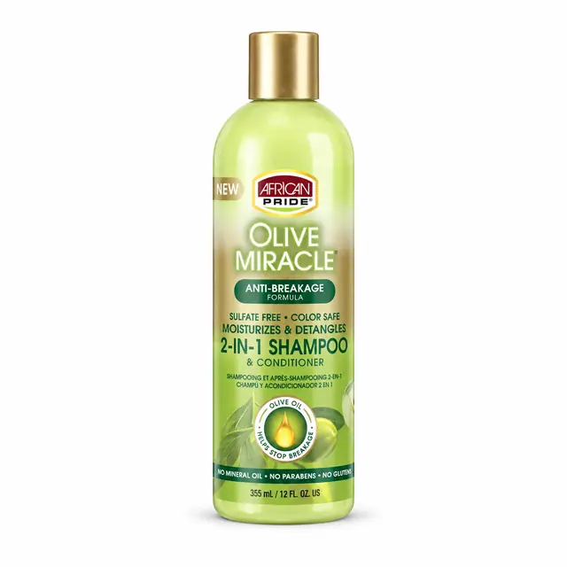 African Pride Olive Miracle 2-in-1 Shampoo & Conditioner 355 ml