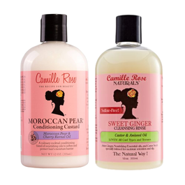 Camille Rose Sweet Ginger Shampoo en Moroccan Pear Conditioner Set