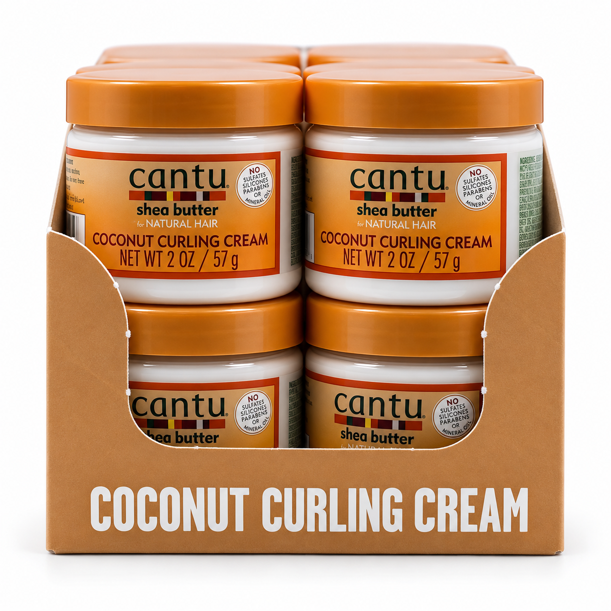 12x Cantu Shea Butter Natural Hair Coconut Curling Cream 57 gr (pack of 12)