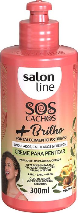 Salon Line Curls Shine + Brilho Combing Cream 300ml