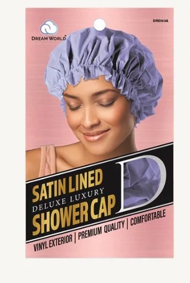 Dream World Satin Lined Luxury Shower Cap - Assorted