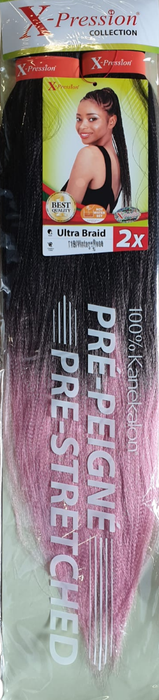 X-Pression Pre-Stretched Braid T1B-Vintage Rose