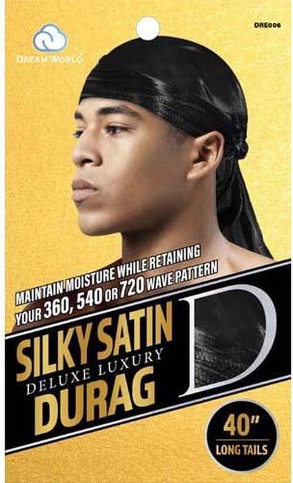 Dream World Silky Satin Deluxe Luxury Durag 40 Inches Long Strip 1