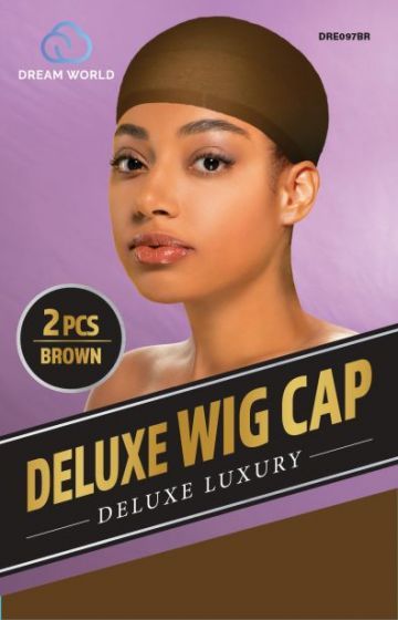 Dream World Deluxe Wig Cap Brown 2PCS