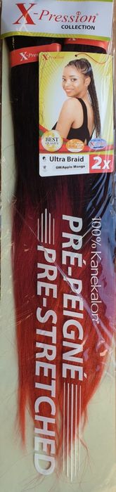 X-Pression Pre-Stretched Braid Om-Apple Mango