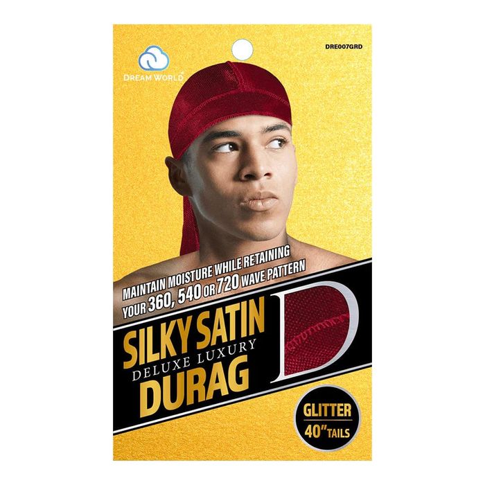 Dream Silky & Shiny Deluxe Luxury Du-Rag Glitter Red