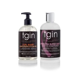 Tgin Green Tea Super Moist Leave-in Conditioner en Curl Bomb Moisturizing Gel