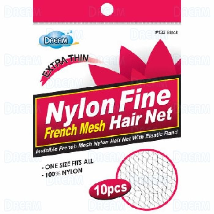 Dream World Extra Thin Hair Net Black 10Pieces