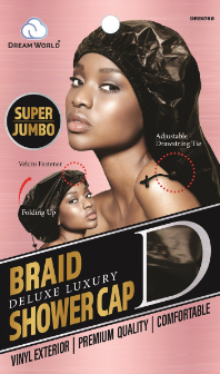 Dream World W-Shower Cap B/Jumbo Black-DRE078B