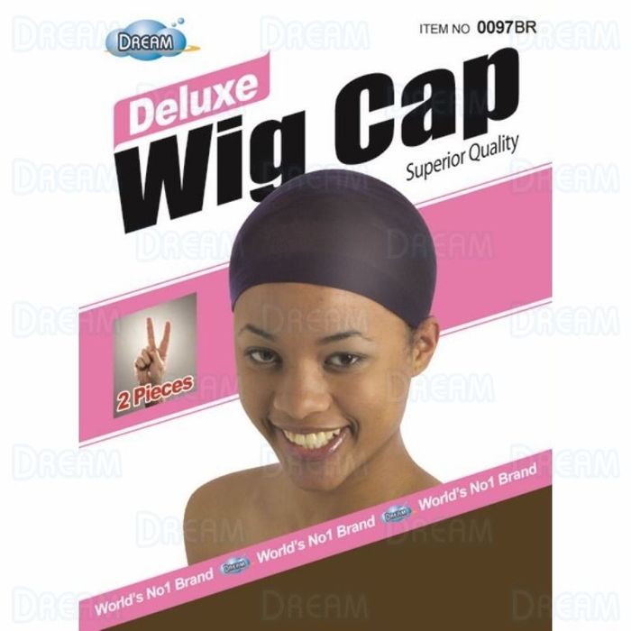 Dream Delux Wig Cap 2 Stuks Donker Brown