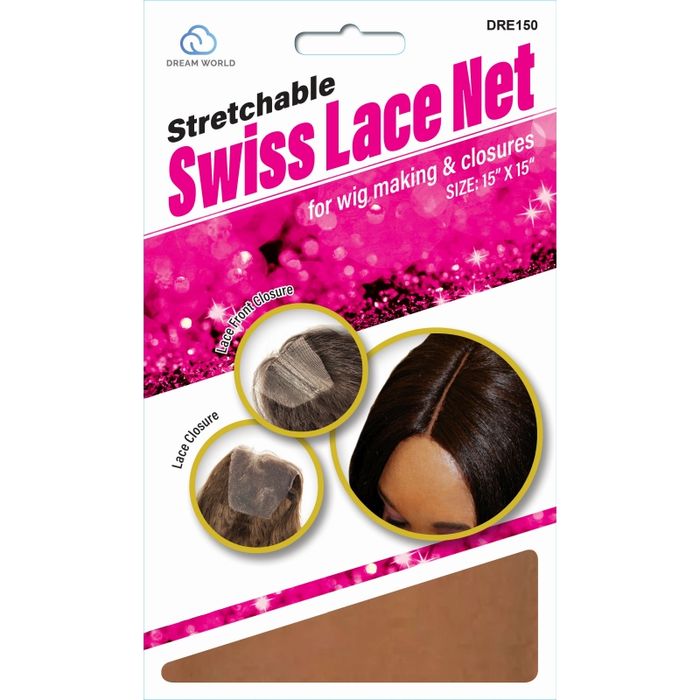 Dream World Stretchable Swiss Lace Net Beige